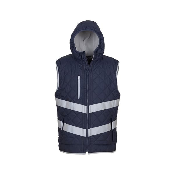 Yoko Unisex Voksne Hi Vis Kensington Gilet med hætte