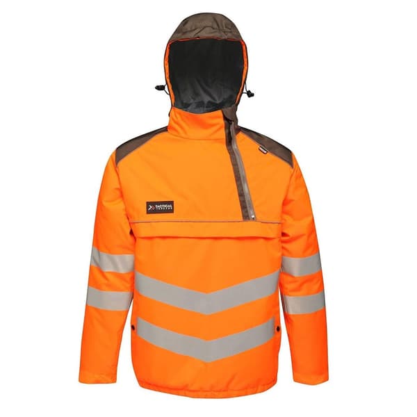 Regatta Herre taktisk Hi Vis vandtæt reflekterende overhead bomberjakke Orange/Grey XL