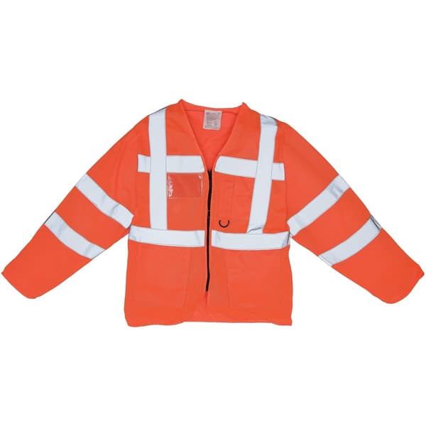 Yoko Mens Executive Hi-Vis långärmad säkerhetsväst med lång ärm för män