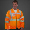 Miniatyrbild 4 av 4: Yoko Mens Executive Hi-Vis långärmad säkerhetsväst med lång ärm för män