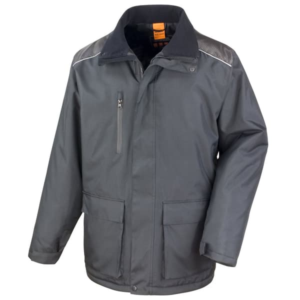 Result Mens Work-Guard Vostex Long Coat / arbetskläder (vattentät och vindtät) Black M