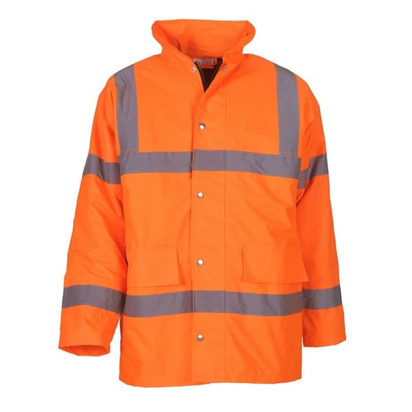Yoko Hi-Vis Road Safety Jacket til mænd (pakke med 2) Hi Vis Orange S