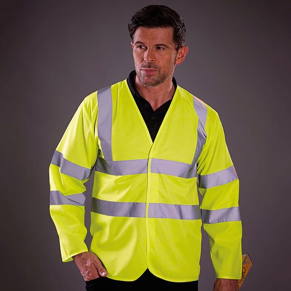 Yoko Mens Hi-Vis långärmad väst / jacka