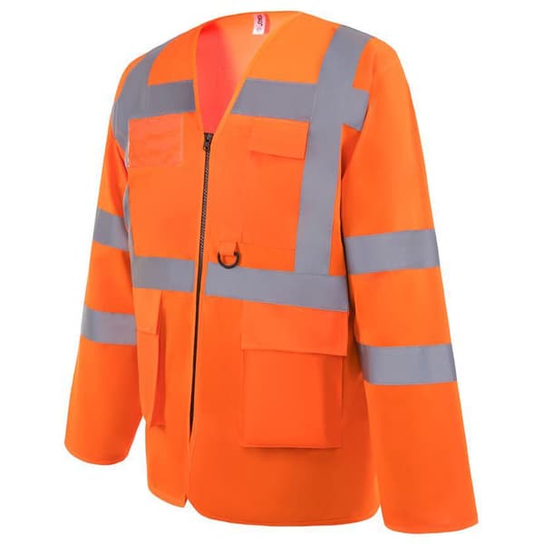 Yoko Mens Executive Hi-Vis Long Sleeve Safety Waistcoat (Pack of 2)