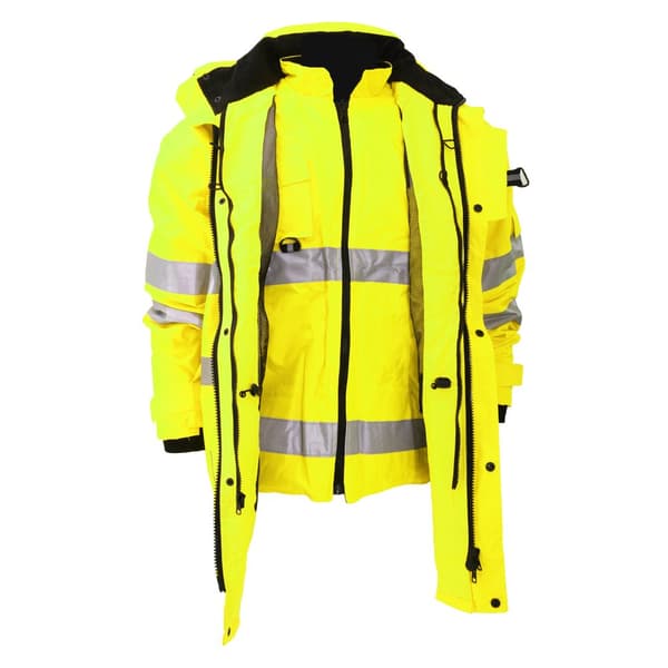 Yoko Hi Vis multifunktionell andningsbar och vattentät 7-i-1-jacka
