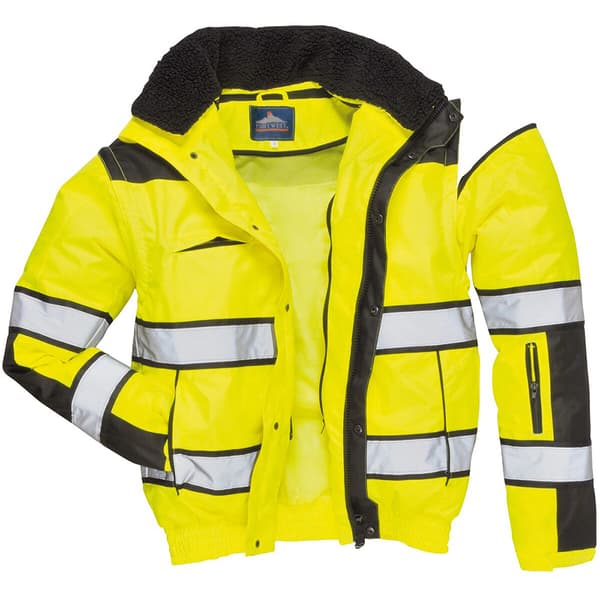 Portwest Mens High Visibility Classic All Weather Bomber Jacket