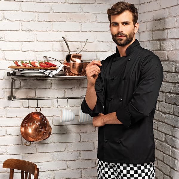 Premier Unisex Cuisine Long Sleeve Chefs Jacket
