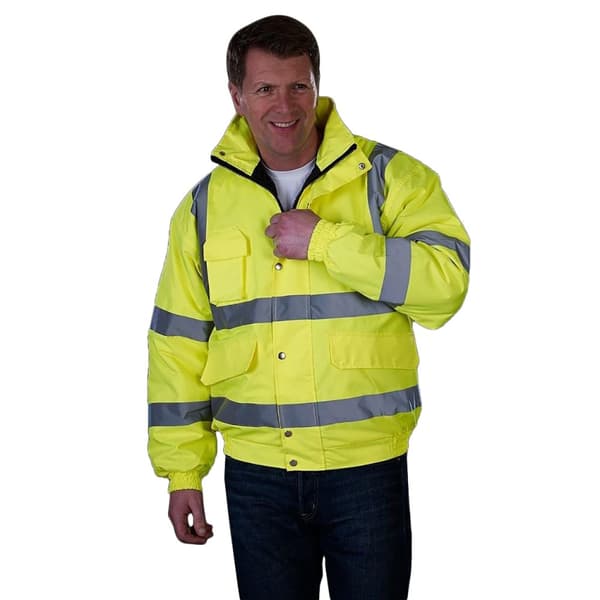Grafters Unisex vandtæt bomberjakke med høj synlighed Yellow 2XL