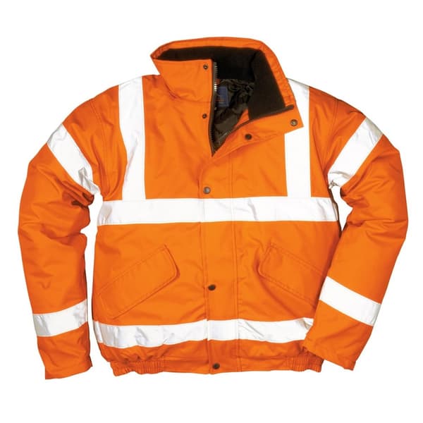 Portwest Bomberjakke til mænd med højvisende sikkerhedsbeklædning GO/RT Orange XL