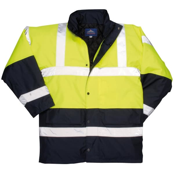 Portwest Unisex hårdfør Hi Vis trafikjakke / Sikkerhedstøj / Arbejdstøj