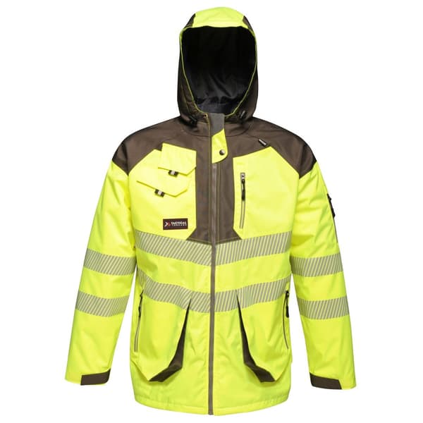 Regatta Mens Hi-Vis Waterproof Reflective Parka Jacket