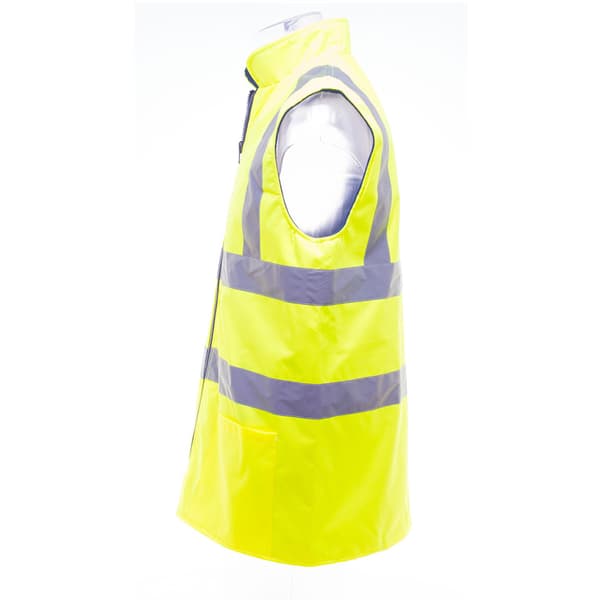 Yoko Mens Workwear Hi-Vis vändbar fleeceväst/jacka