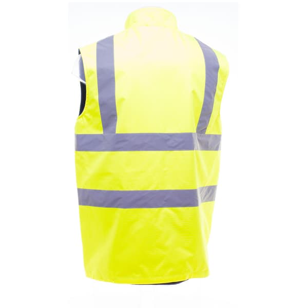 Yoko Mens Workwear Hi-Vis vändbar fleeceväst/jacka