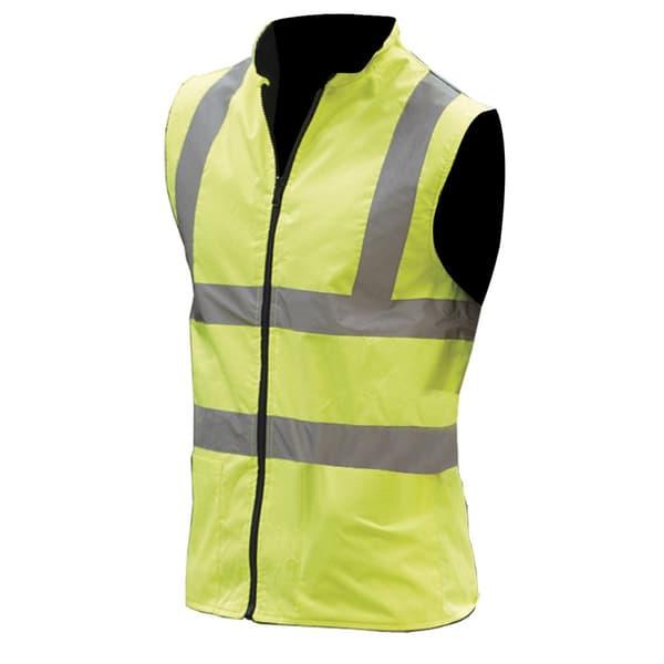 Yoko Mens Workwear Hi-Vis vändbar fleeceväst/jacka Hi-Vis Yellow M