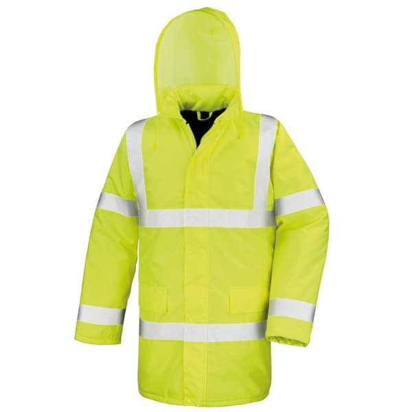 Result Core High-Viz Motorway Coat (Waterproof & Windproof) (Pack of 2) Hi-Viz Yellow 3XL