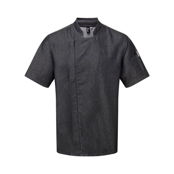 Premier Unisex Adults Chefs Zip-Close Short Sleeve Jacket