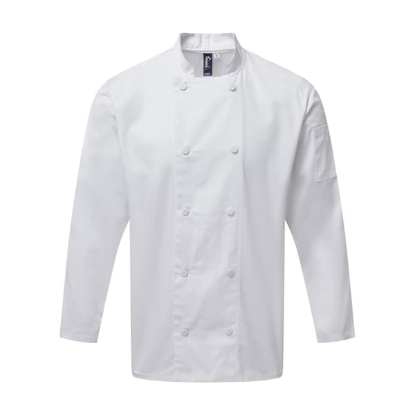 Premier Unisex vuxna Chefs Coolchecker långärmad jacka White 2XL