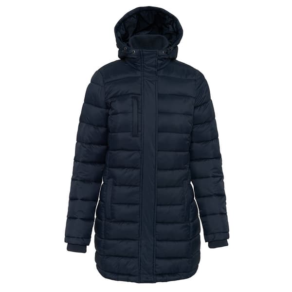 Kariban Kvinnor/Damer lättviktig lång vadderad parkasjacka Navy XL