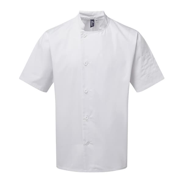 Premier Voksne Unisex Essential kortærmet kokkene jakke med korte ærmer