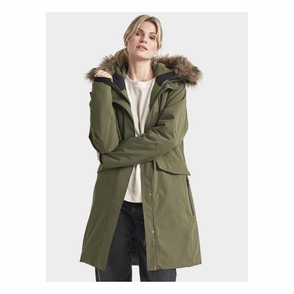 Erika Parka Fog Green | Klassisk, varm damparka