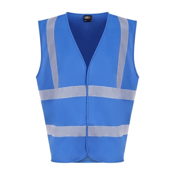 PRO RTX Unisex vest uden ærmer til voksne med højvisende beskyttelsesvest Sapphire Blue XL