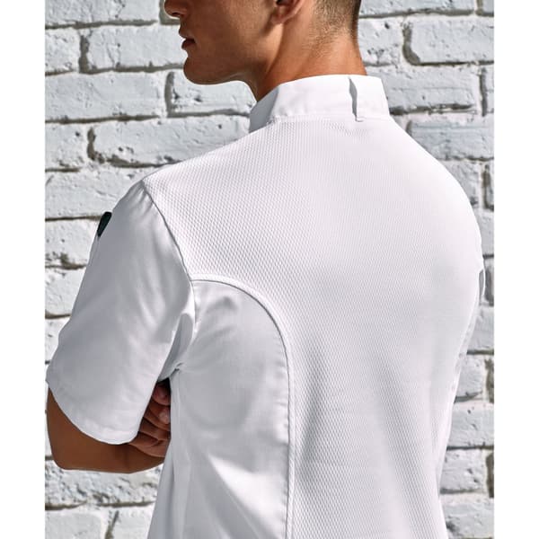 Premier Mens Coolchecker Short-Sleeved Chef Jacket
