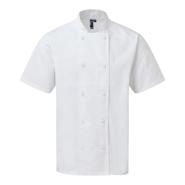 Premier Mens Coolchecker Short-Sleeved Chef Jacket