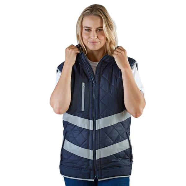 Yoko Womens/Ladies Kensington Hi-Vis Hooded Gilet