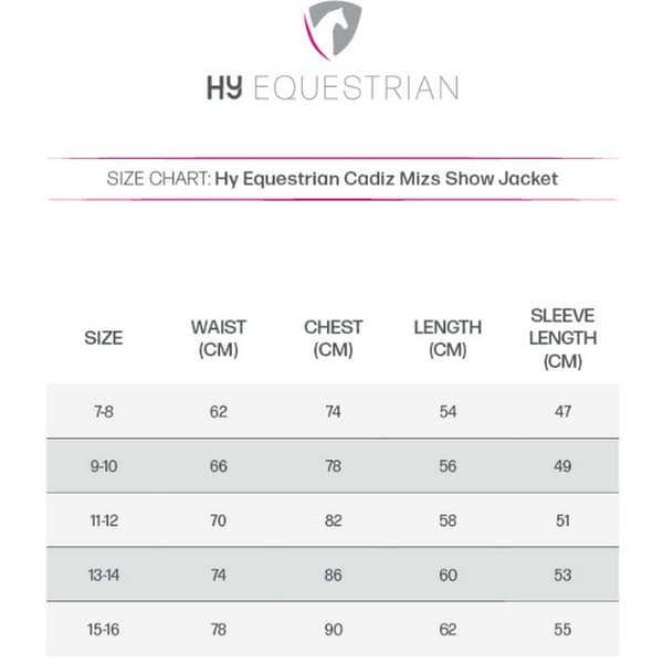 Hy Cadiz Mizs Competition Jacket til børn/børn