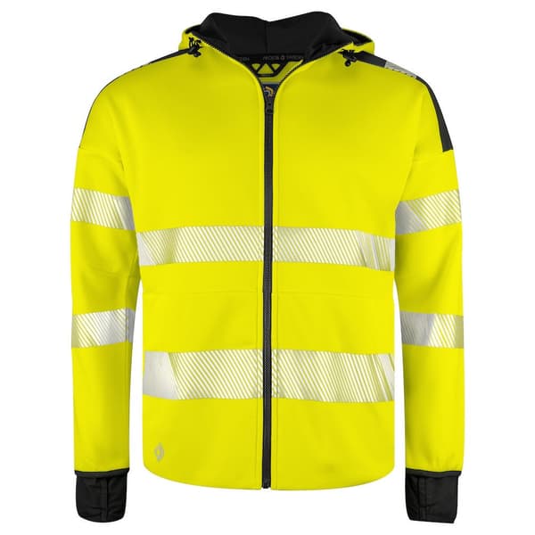 Projob Herre Hi-Vis jakke med lang manchet og hætte med hætte