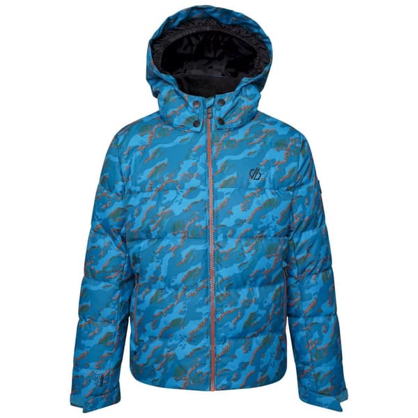 Dare 2B Drenge All About Camo Skijakke Fjord Blue 9-10 Years
