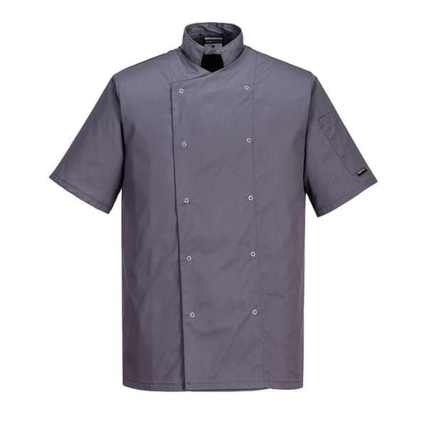 Portwest Mens Cumbria Short-Sleeved Chef Jacket