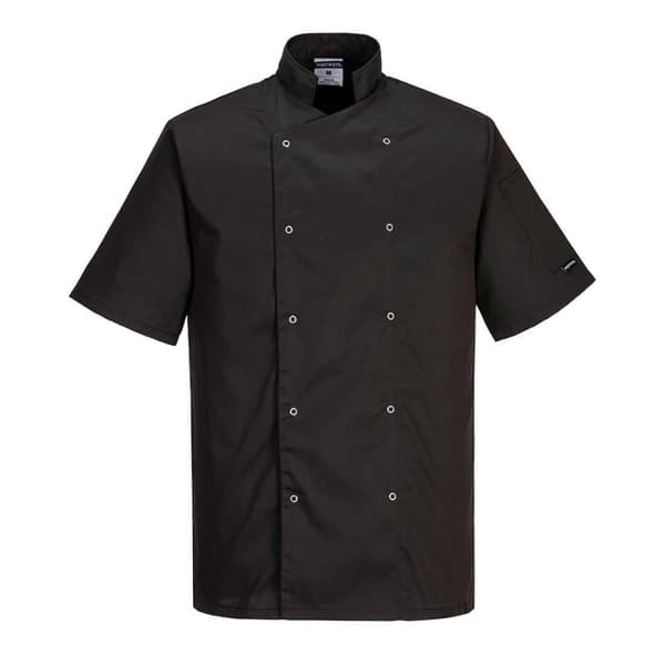 Portwest Mens Cumbria Short-Sleeved Chef Jacket