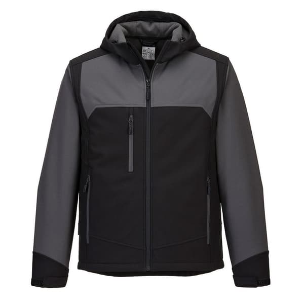 Portwest Mens KX3 Contrast Hooded Soft Shell Jacket