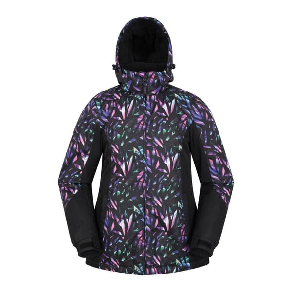 Mountain Warehouse Womens/Ladies Dawn II Kaleidoscope Ski Jacket Black/Teal 12 UK