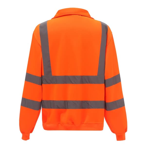 Yoko Mens Hi-Vis Quarter Zip Sweatshirt