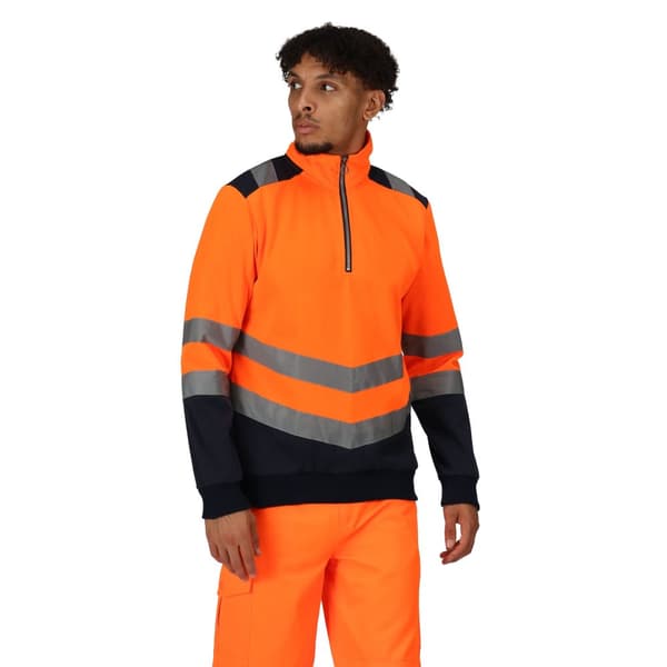 Regatta Mens Pro Quarter Zip Hi-Vis Vest