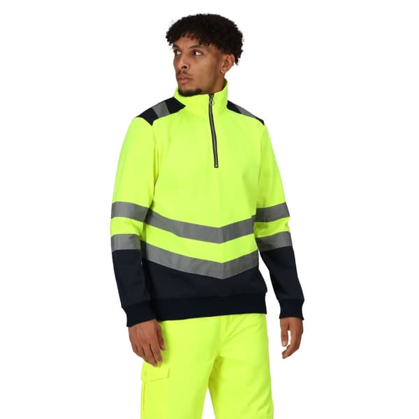Regatta Mens Pro Hi-Vis Quarter Zip Top