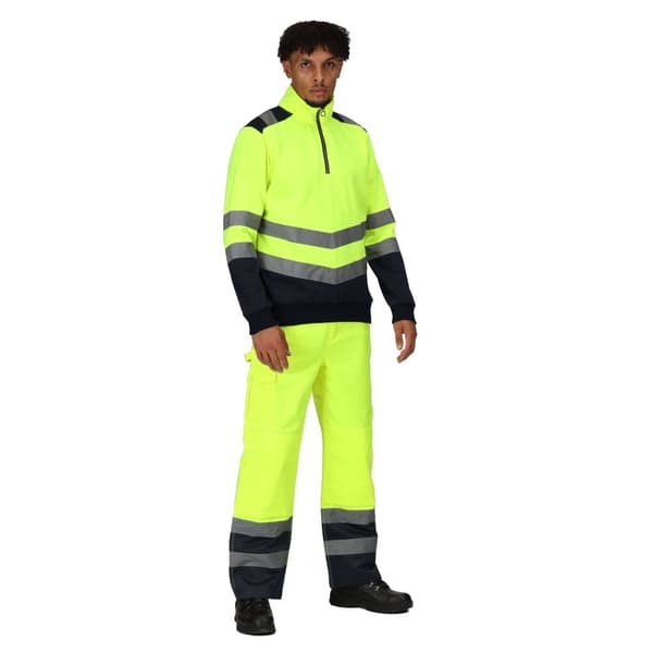 Regatta Mens Pro Hi-Vis Quarter Zip Top