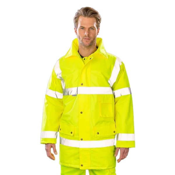 SAFE-GUARD by Result Mens Motorway Hi-Vis Coat