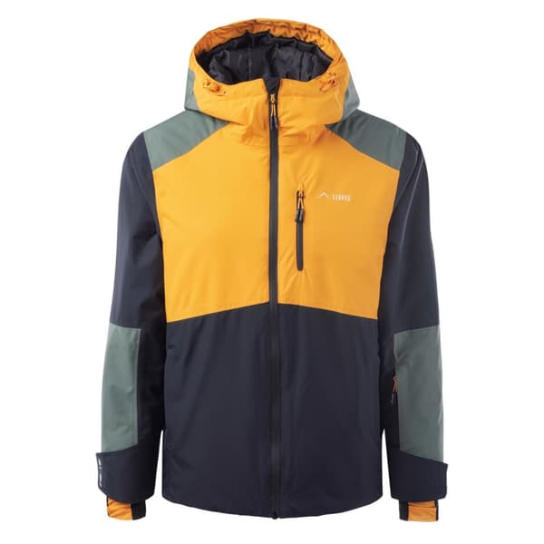 Elbrus Childrens/Kids Bergen Ski Jacket Black Beauty/Dark Forest/Cadmium Yellow 13 Years
