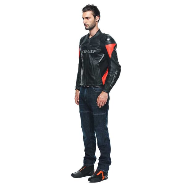 Dainese Nahka Takki Racing 4 Punainen,Musta 48 Mies