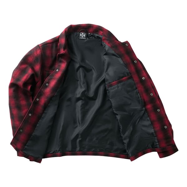 West Coast Choppers Jacka Wool Lined Plaid Röd L Man