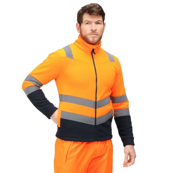 Regatta Mens Pro 250 Hi-Vis Fleece Jacket