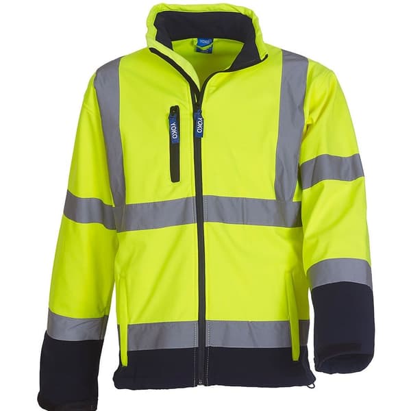 Yoko Unisex Adult Hi-Vis Soft Shell Jacket