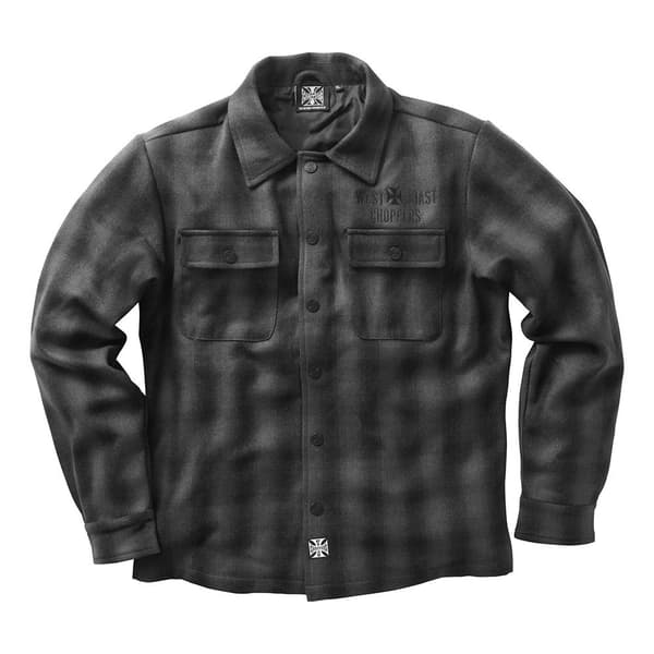 West Coast Choppers Jacka Wool Lined Plaid Svart 3XL Man