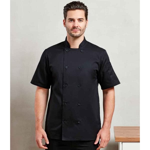 Premier Mens Short-Sleeved Chef Jacket