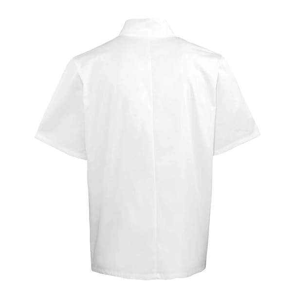 Premier Unisex Adult Stud Front Short-Sleeved Chef Jacket