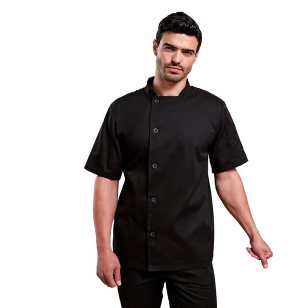 Premier Unisex Adult Essential Short-Sleeved Chef Jacket