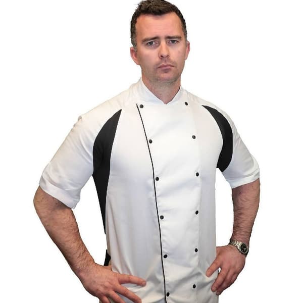 Le Chef Unisex Adult Executive Contrast Detail Short-Sleeved Chef Jacket